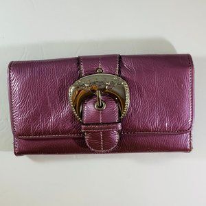 Purple Lavender Kathy Van Zeeland Tri-Fold Wallet